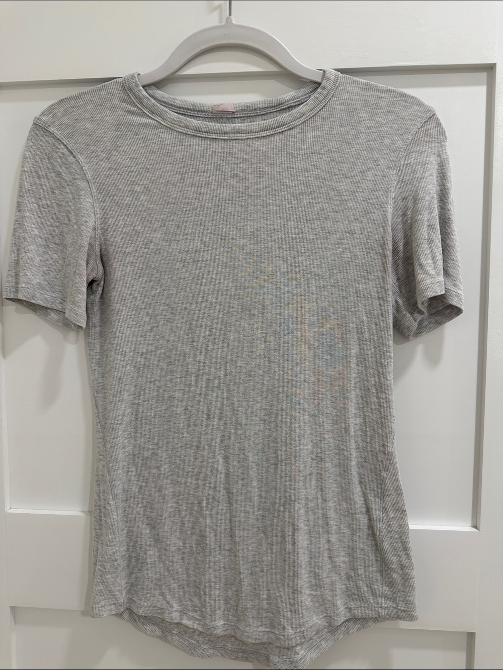 lululemon Ribbed Short Sleeve T-Shirt Heather Gray Size 6